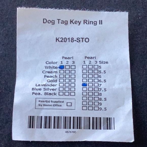 🦪 Vantel Pearls Dog Tag Keychain. - Picture 2 of 3